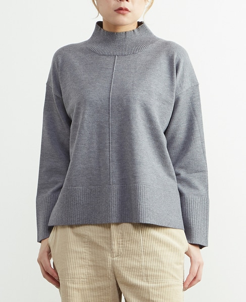 ライン入りニット 詳細画像 トップグレー 1