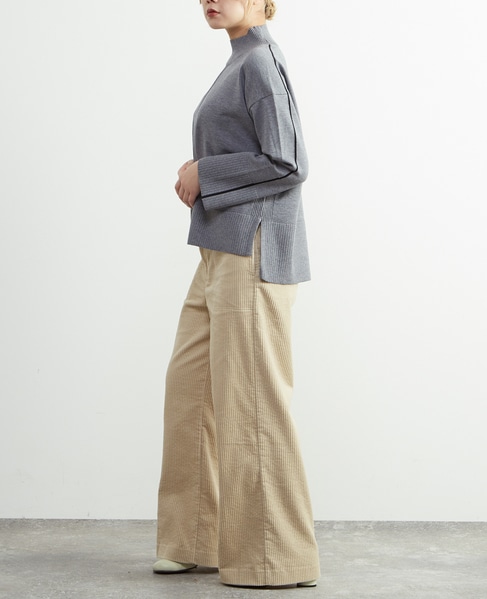 ライン入りニット 詳細画像 トップグレー 5