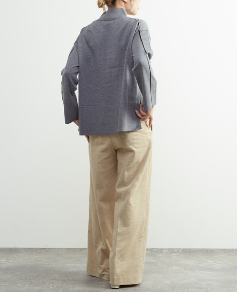 ライン入りニット 詳細画像 トップグレー 7