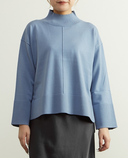 ライン入りニット 詳細画像 ブルーグレー 1