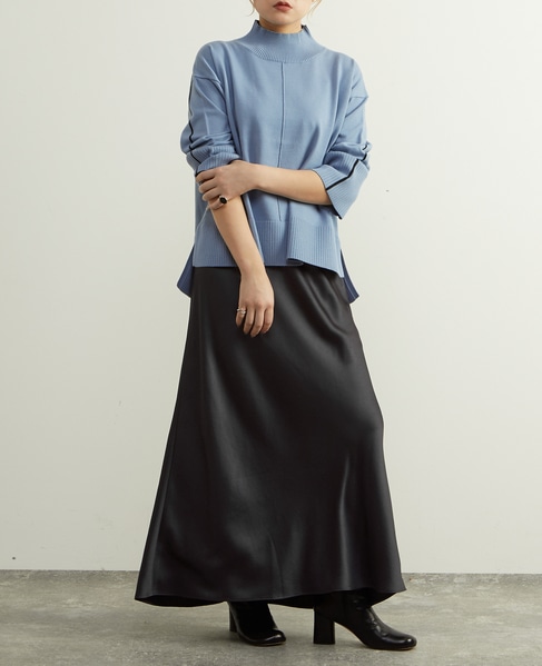 ライン入りニット 詳細画像 ブルーグレー 4