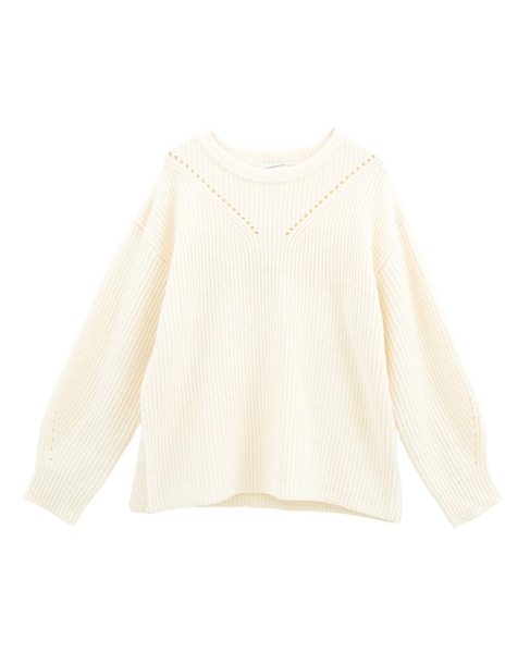 フリンジ付きニット 詳細画像 オフホワイト 11