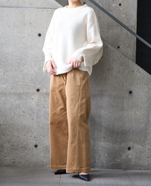 フリンジ付きニット 詳細画像 オフホワイト 4