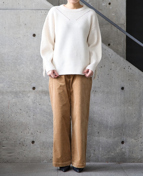 フリンジ付きニット 詳細画像 オフホワイト 5