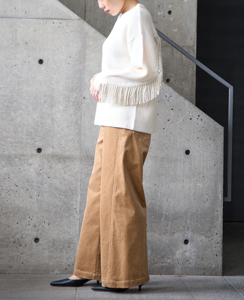 フリンジ付きニット 詳細画像 オフホワイト 7