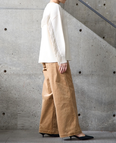 フリンジ付きニット 詳細画像 オフホワイト 9