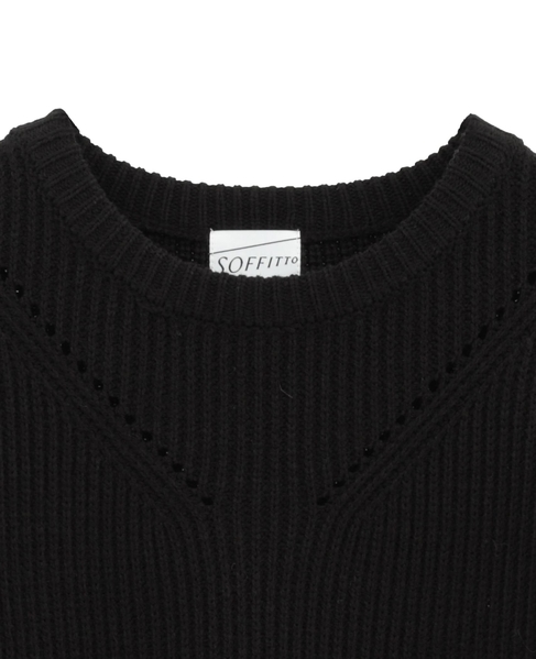 フリンジ付きニット 詳細画像 ブラック 12