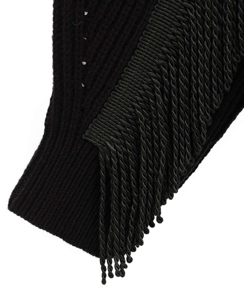 フリンジ付きニット 詳細画像 ブラック 14
