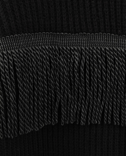 フリンジ付きニット 詳細画像 ブラック 16