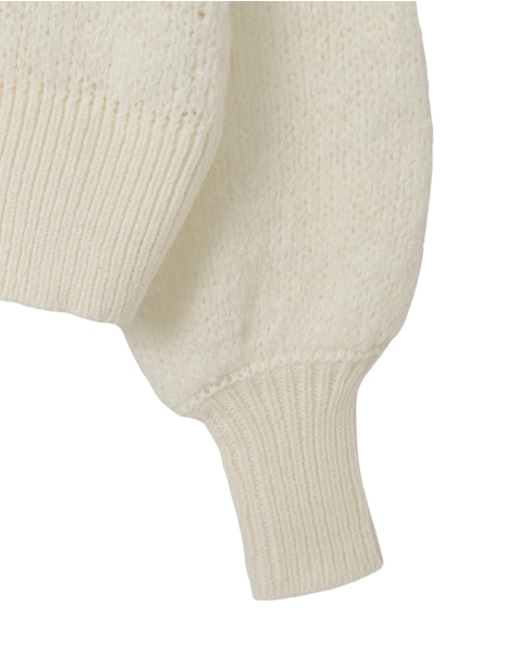 リボンヤーンプルオーバーニット 詳細画像 オフホワイト 13