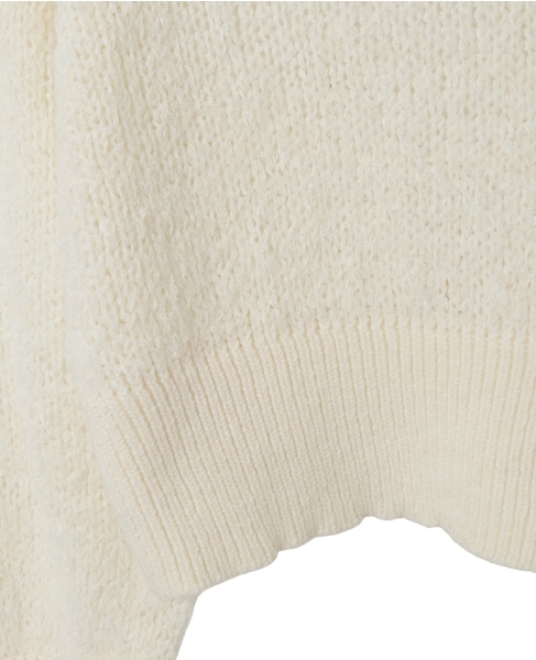 リボンヤーンプルオーバーニット 詳細画像 オフホワイト 14