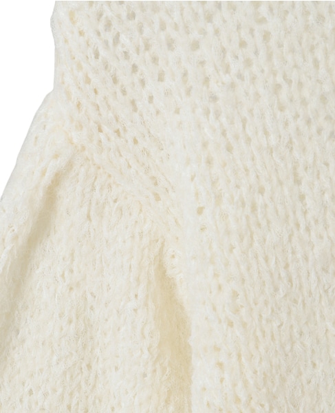 リボンヤーンプルオーバーニット 詳細画像 オフホワイト 15