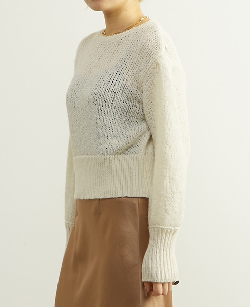 リボンヤーンプルオーバーニット 詳細画像 オフホワイト 3