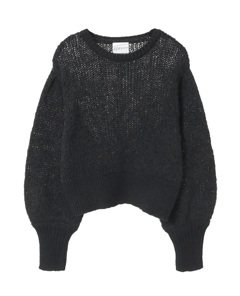 リボンヤーンプルオーバーニット 詳細画像 ブラック 11