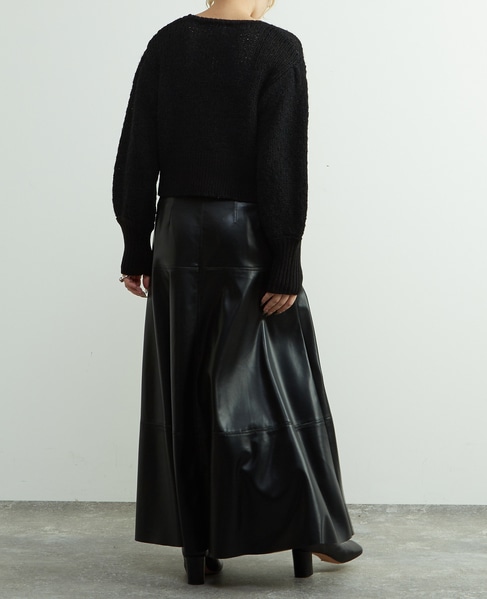 リボンヤーンプルオーバーニット 詳細画像 ブラック 9