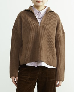 【A_/エース】ウールジッププルオーバー