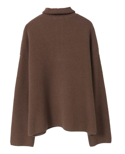 【A_/エース】ウールジッププルオーバー 詳細画像 ブラウン 4