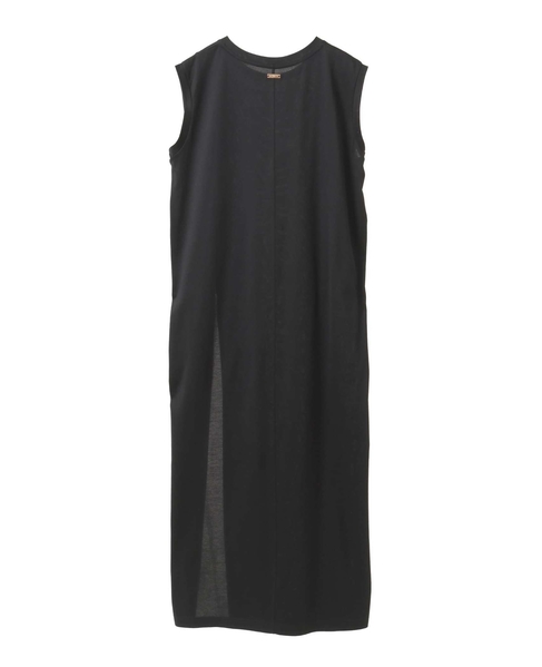 ノースリーブ深スリットカットソーワンピース 詳細画像 ブラック 8