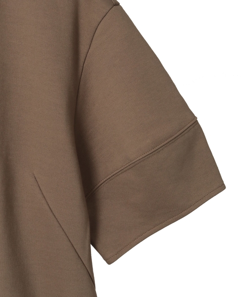 裏毛サイドスリットミニワンピース 詳細画像 ブラウン 10