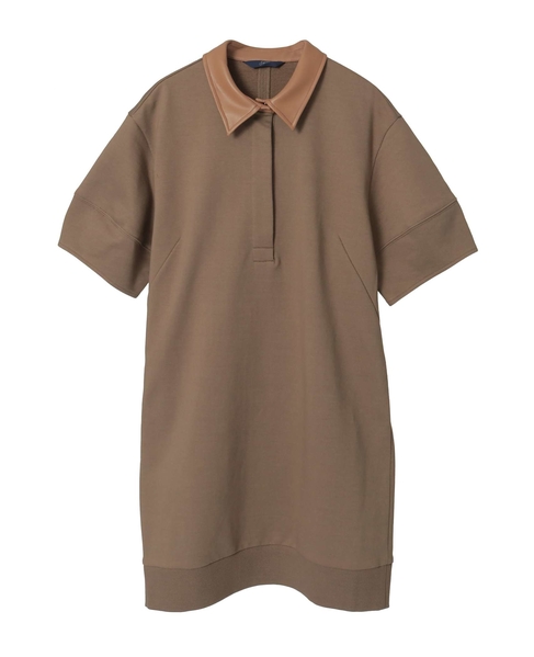 裏毛サイドスリットミニワンピース 詳細画像 ブラウン 6