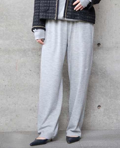 【A＿/エース】ウールスムースパンツ 詳細画像 グレー 1