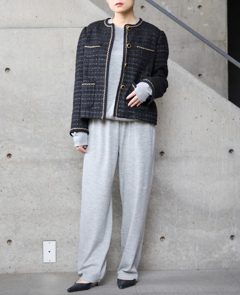 【A＿/エース】ウールスムースパンツ 詳細画像 グレー 2