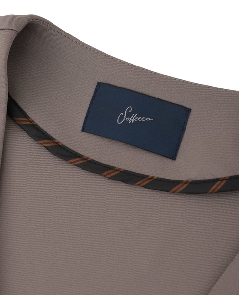 《定番》ノーカラータックスリーブコート 詳細画像 モカ 12