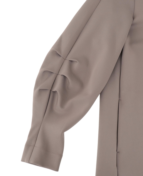 《定番》ノーカラータックスリーブコート 詳細画像 モカ 13