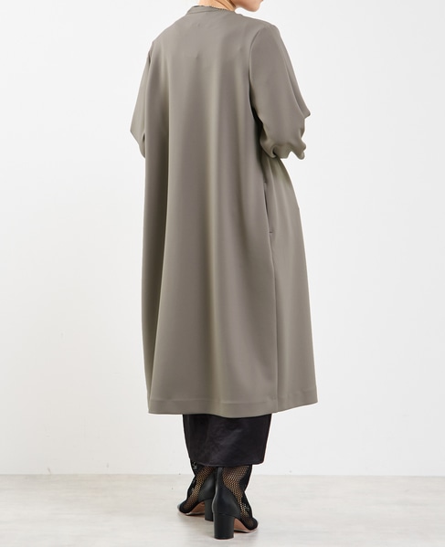 《定番》ノーカラータックスリーブコート 詳細画像 モカ 6