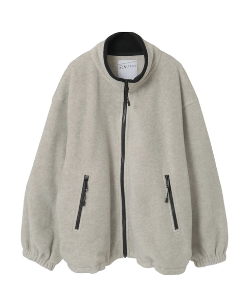 ジップ付きオーバーサイズフリースブルゾン 詳細画像 ライトグレー 1