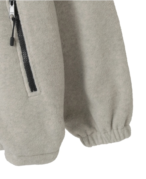 ジップ付きオーバーサイズフリースブルゾン 詳細画像 ライトグレー 4