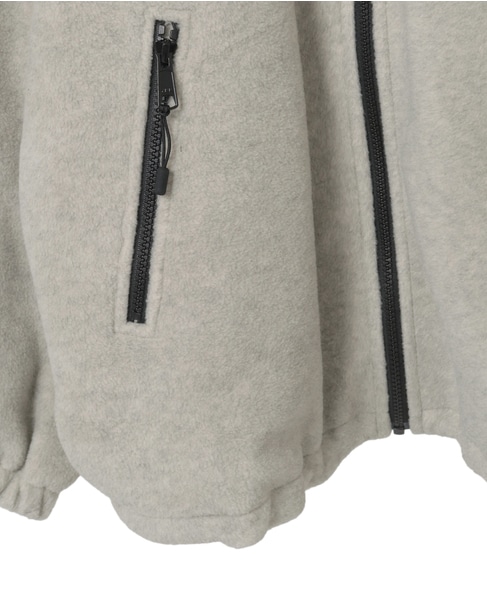 ジップ付きオーバーサイズフリースブルゾン 詳細画像 ライトグレー 5