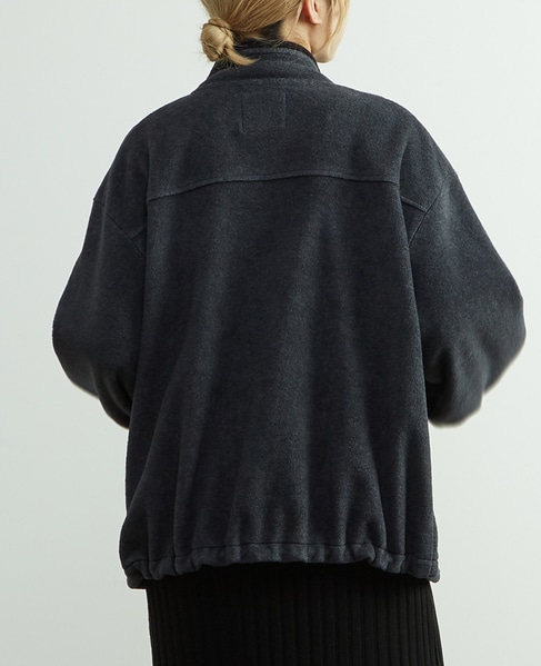 ジップ付きオーバーサイズフリースブルゾン 詳細画像 チャコールグレー 2