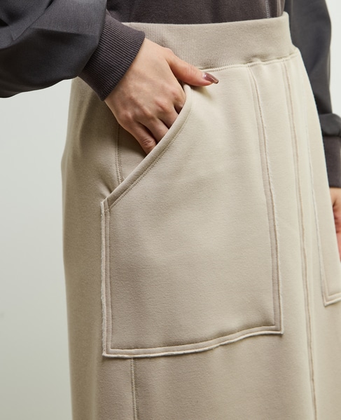 【nota della mano sinistra（ノータ デラ マノ シニストラ）】ポケット付ロングスカート 詳細画像 ベージュ 12