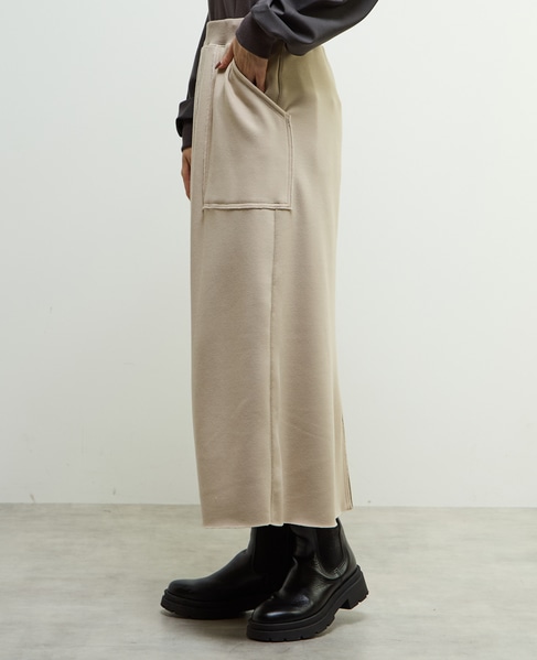 【nota della mano sinistra（ノータ デラ マノ シニストラ）】ポケット付ロングスカート 詳細画像 ベージュ 5