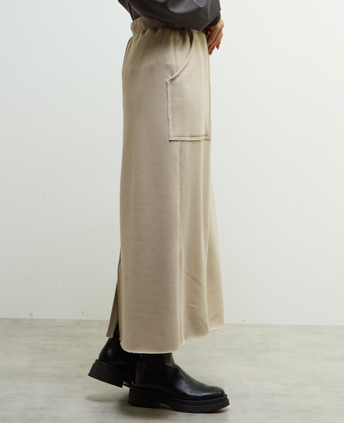 【nota della mano sinistra（ノータ デラ マノ シニストラ）】ポケット付ロングスカート 詳細画像 ベージュ 7