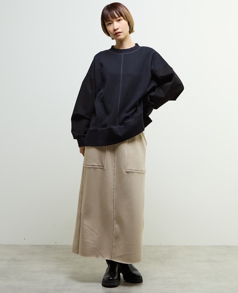 【nota della mano sinistra（ノータ デラ マノ シニストラ）】ポケット付ロングスカート 詳細画像 ベージュ 9