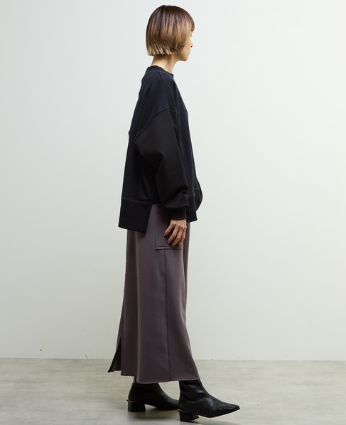 【nota della mano sinistra（ノータ デラ マノ シニストラ）】ポケット付ロングスカート 詳細画像 チャコールグレー 11