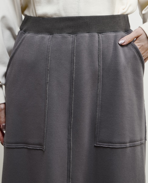 【nota della mano sinistra（ノータ デラ マノ シニストラ）】ポケット付ロングスカート 詳細画像 チャコールグレー 12