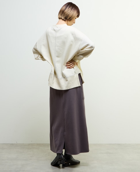 【nota della mano sinistra（ノータ デラ マノ シニストラ）】ポケット付ロングスカート 詳細画像 チャコールグレー 8