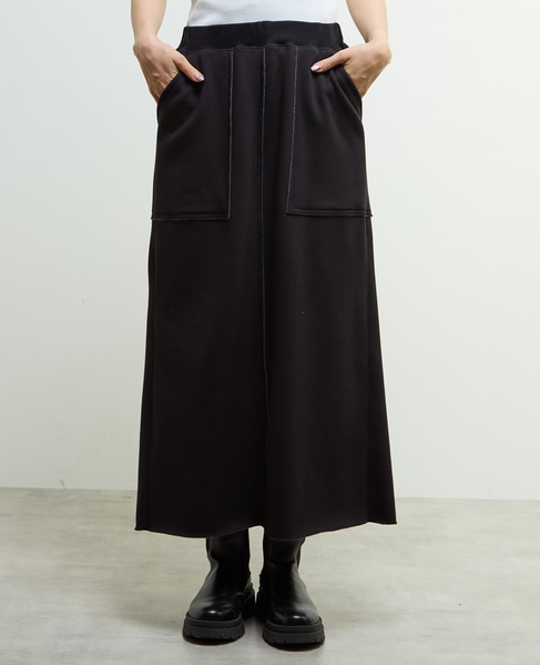 【nota della mano sinistra（ノータ デラ マノ シニストラ）】ポケット付ロングスカート 詳細画像 ブラック 1