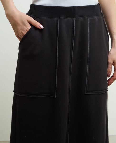 【nota della mano sinistra（ノータ デラ マノ シニストラ）】ポケット付ロングスカート 詳細画像 ブラック 16