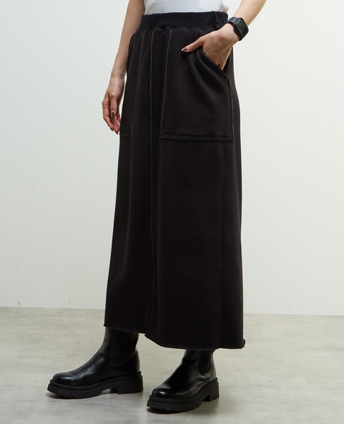 【nota della mano sinistra（ノータ デラ マノ シニストラ）】ポケット付ロングスカート 詳細画像 ブラック 4