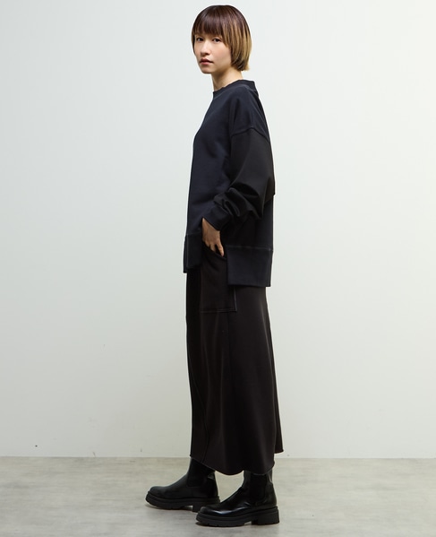 【nota della mano sinistra（ノータ デラ マノ シニストラ）】ポケット付ロングスカート 詳細画像 ブラック 7