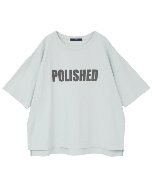 【定番型】ロゴプリント製品染ビックTシャツ 詳細画像 ミント 1