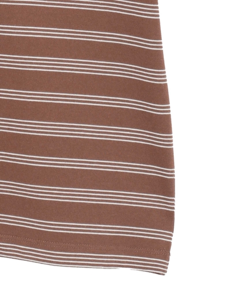 コットンボーダー半袖Tシャツ 詳細画像 ブラウン系その他 11