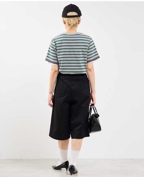 コットンボーダー半袖Tシャツ 詳細画像 グレー系その他 7