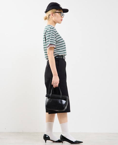 コットンボーダー半袖Tシャツ 詳細画像 グレー系その他 8