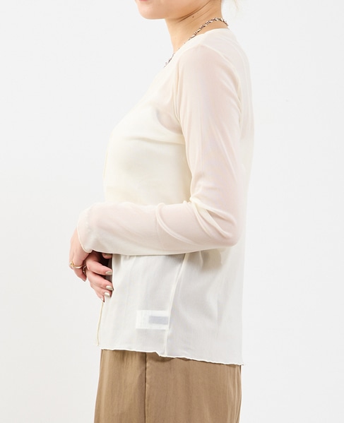 チュールシアープルオーバー 詳細画像 オフホワイト 2