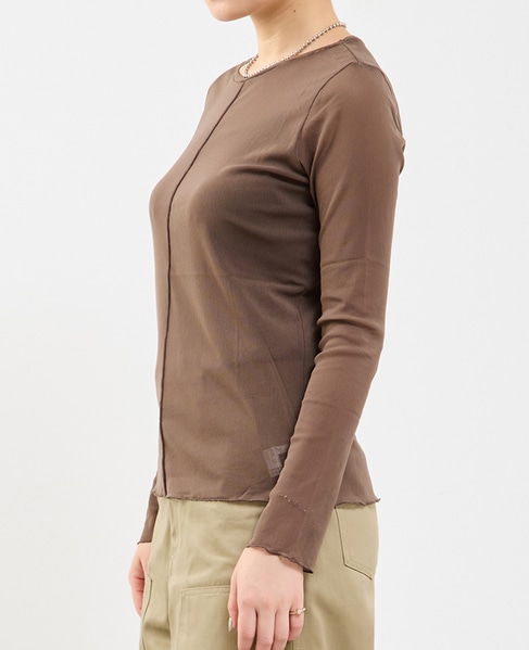 チュールシアープルオーバー 詳細画像 モカ 2